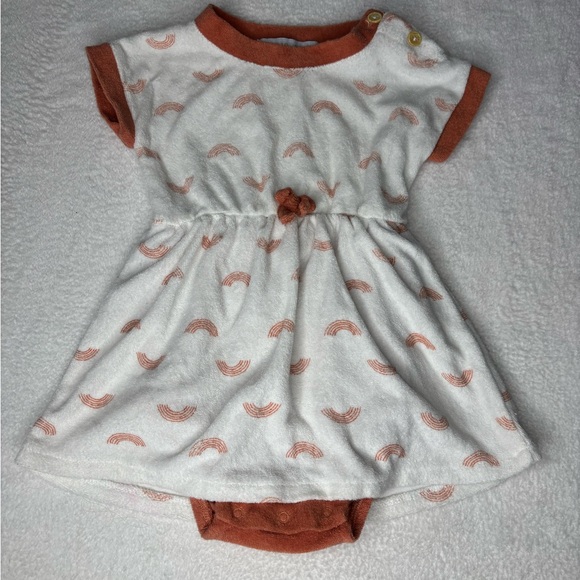 Rachel Zoe White and Orange Baby Dress - Picture 1 of 2